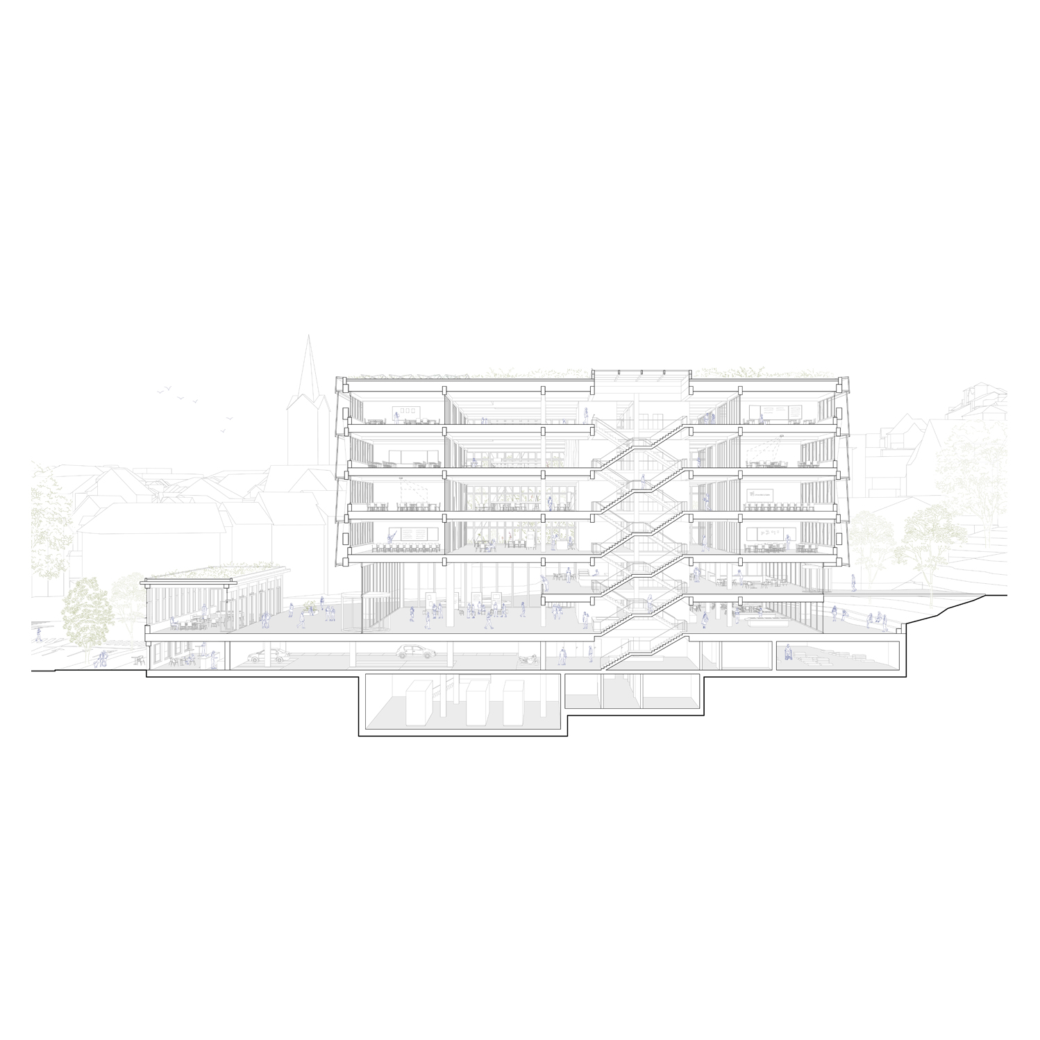 Neubau HSG Campus Platztor St. Gallen / Flühler Architektur GmbH St. Gallen Herisau Neubau HSG Campus Platztor St. Gallen / Flühler Architektur GmbH St. Gallen Herisau