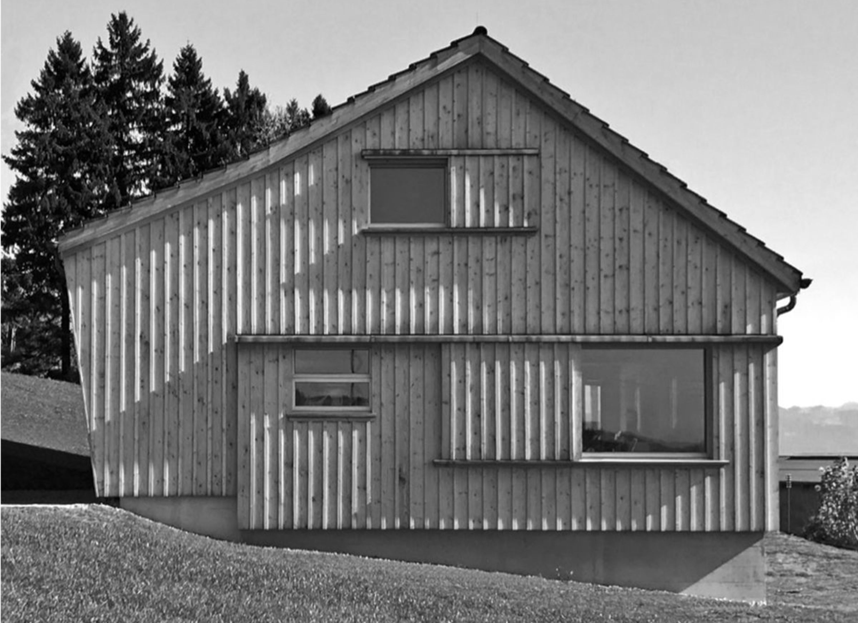 Appenzellerhaus Fluehler Architektur St. Gallen Ersatzbau Scheune mit Wohnnutzung Schachen Gais