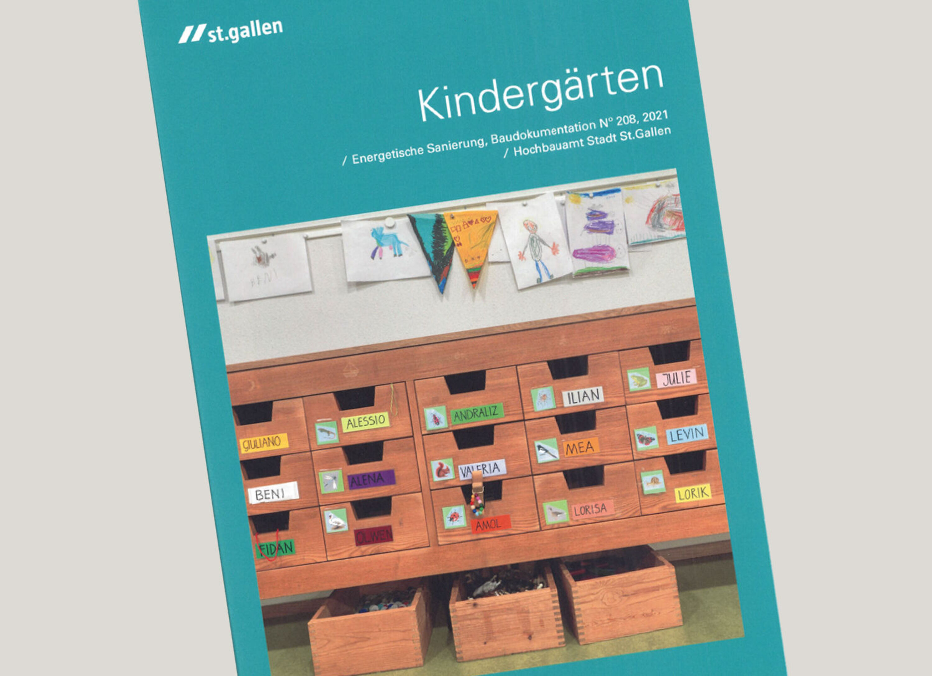 Baudokumentation Hochbauamt Stadt St.Gallen Kindergarten Waldgut Fluehler Architektur