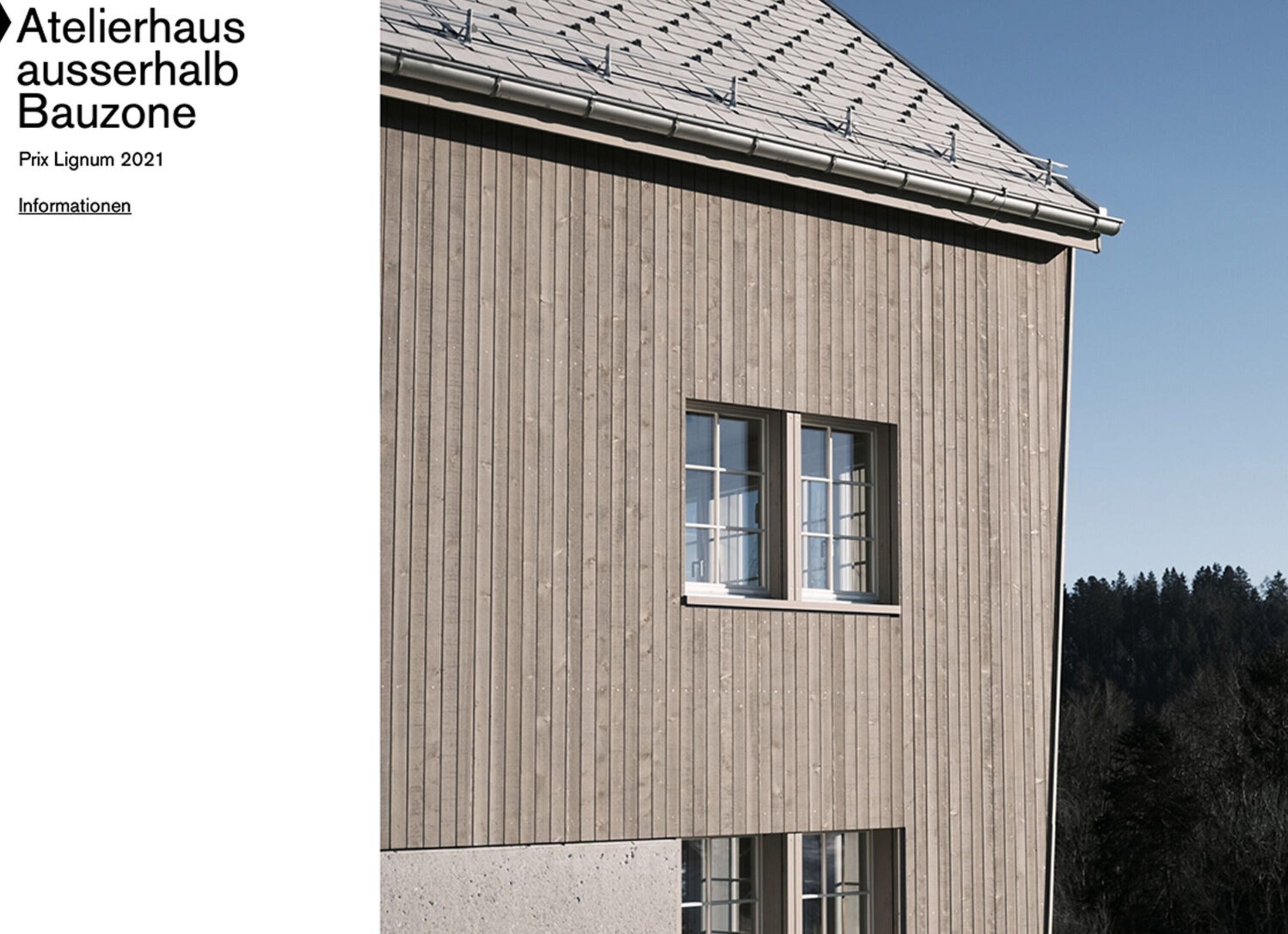 Bericht Projektarchiv Prix Lignum 2021 Atelierhaus Lobenschwendi Rehetobel Fluehler Architektur