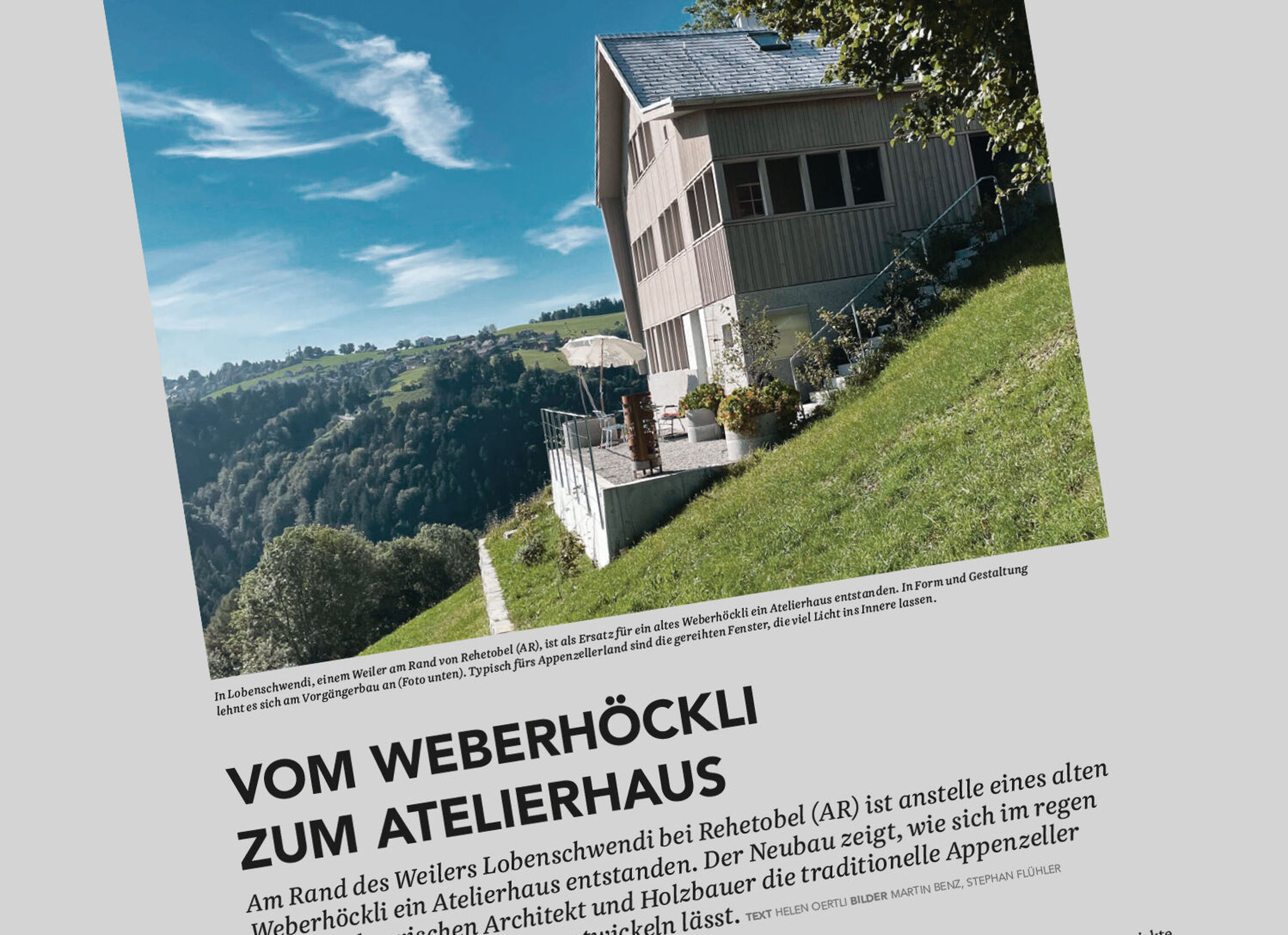 Atelierhaus Rehetobel wir Holzbauer Magazin Flühler Architektur St.Gallen Herisau